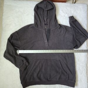 aerie Fleece Hoodie Charcoal